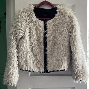 Smythe Shaggy Faux Fur Zip Up Jacket sz Sm